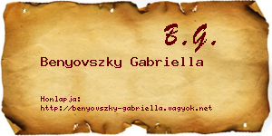 Benyovszky Gabriella névjegykártya