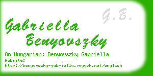gabriella benyovszky business card